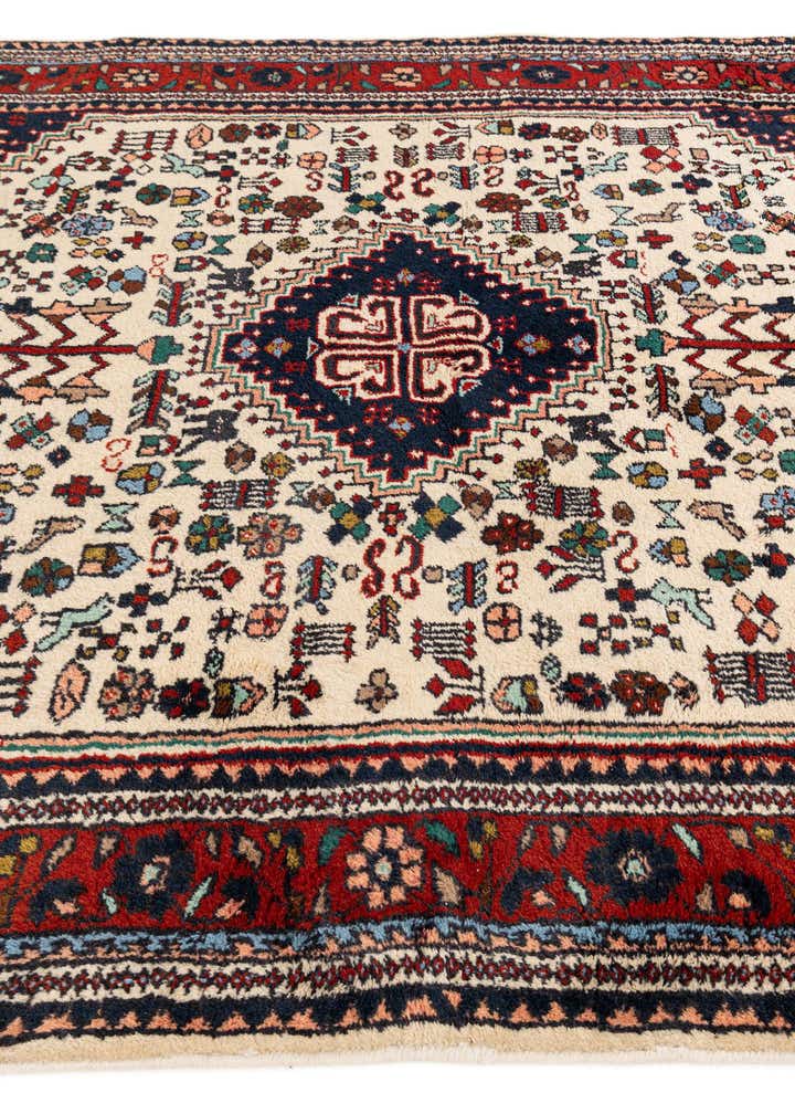 5' 7 x 7' 8 Hand Knotted Hamedan Wool Rug