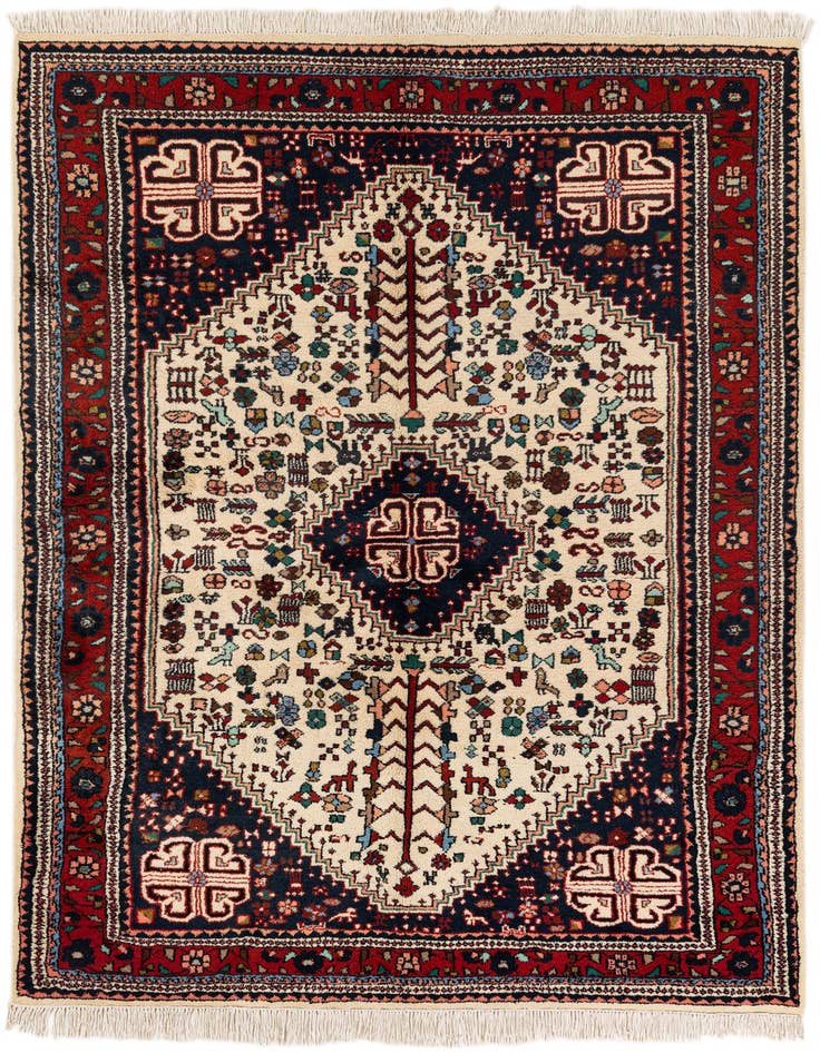 Detail image of 5' 7 x 7' 8 Hand Knotted Hamedan Wool Rug