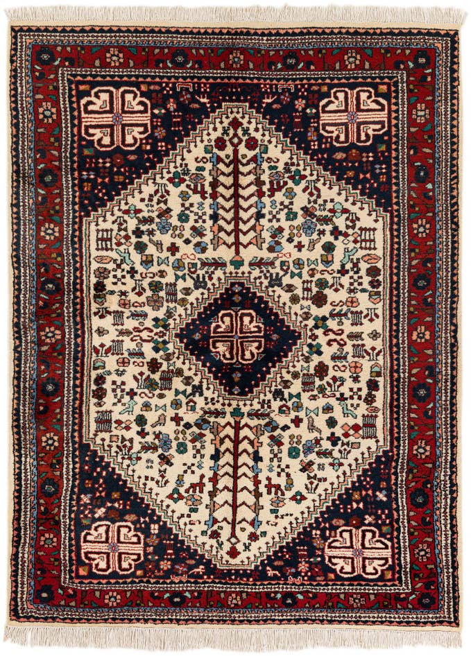 Detail image of 5' 7 x 7' 8 Hand Knotted Hamedan Wool Rug