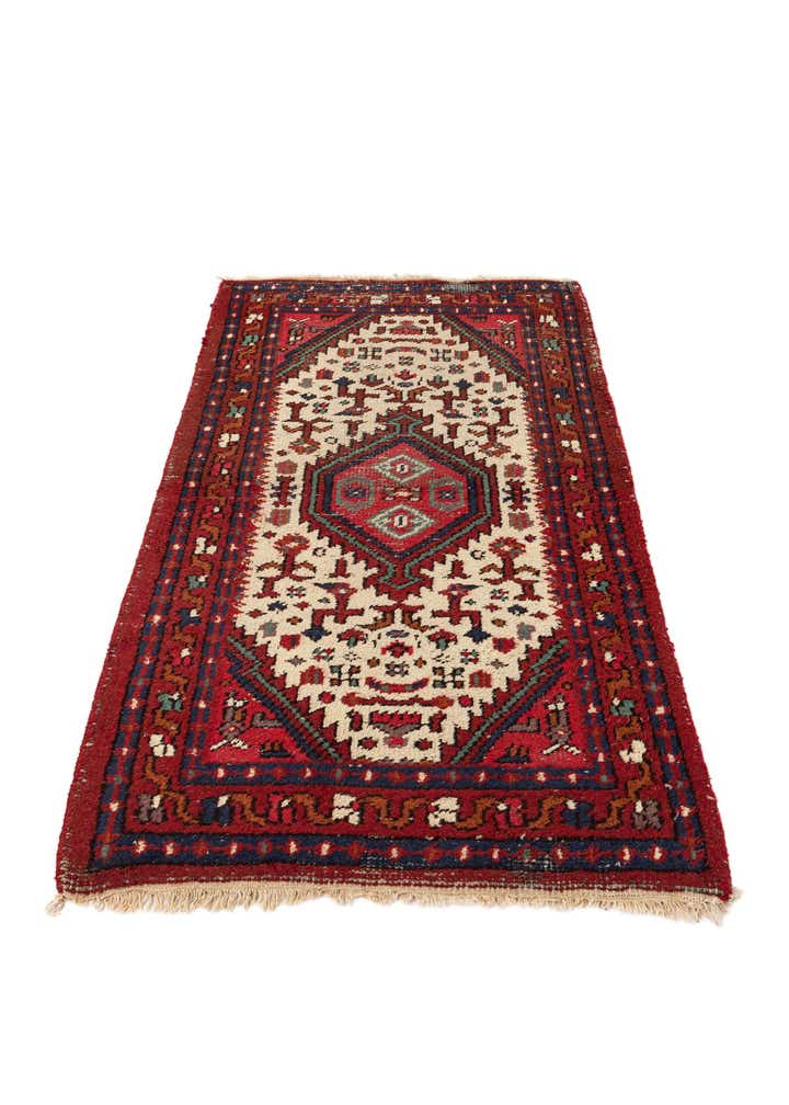 3' 1 x 5' 5 Hand Knotted Hamedan Wool Rug