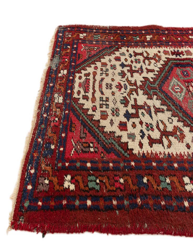 Detail image of 3' 1 x 5' 5 Hand Knotted Hamedan Wool Rug