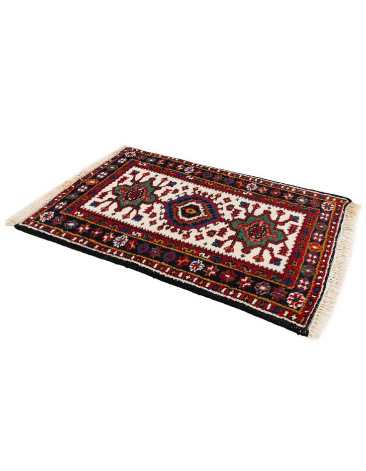 Detail image of 2' x 3' 1 Hand Knotted Hamedan Wool Rug
