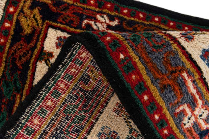 1' 11 x 2' 11 Hand Knotted Hamedan Wool Rug