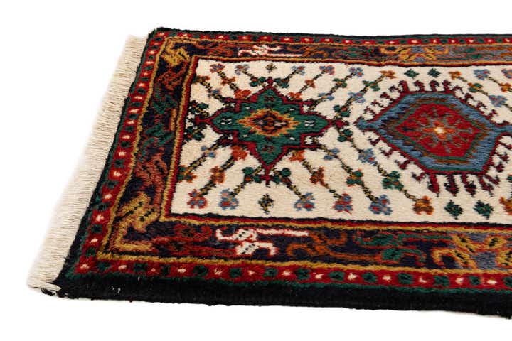 1' 11 x 2' 11 Hand Knotted Hamedan Wool Rug