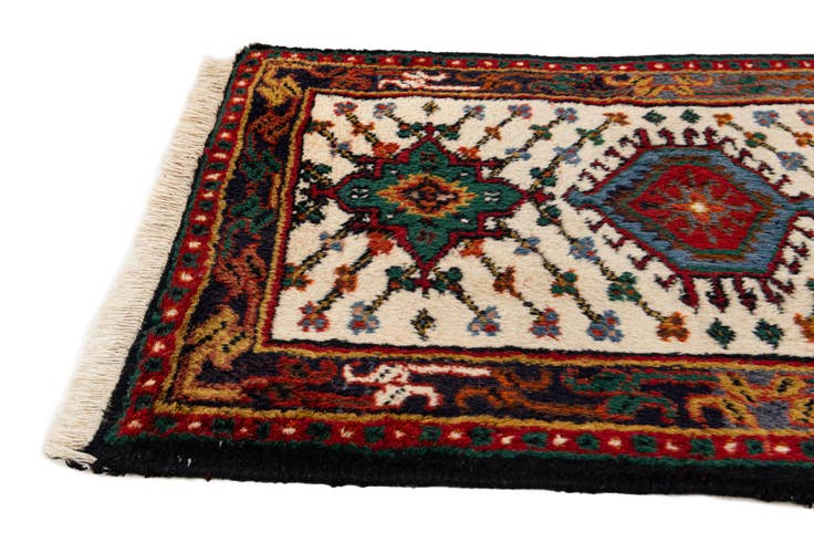 Detail image of 1' 11 x 2' 11 Hand Knotted Hamedan Wool Rug