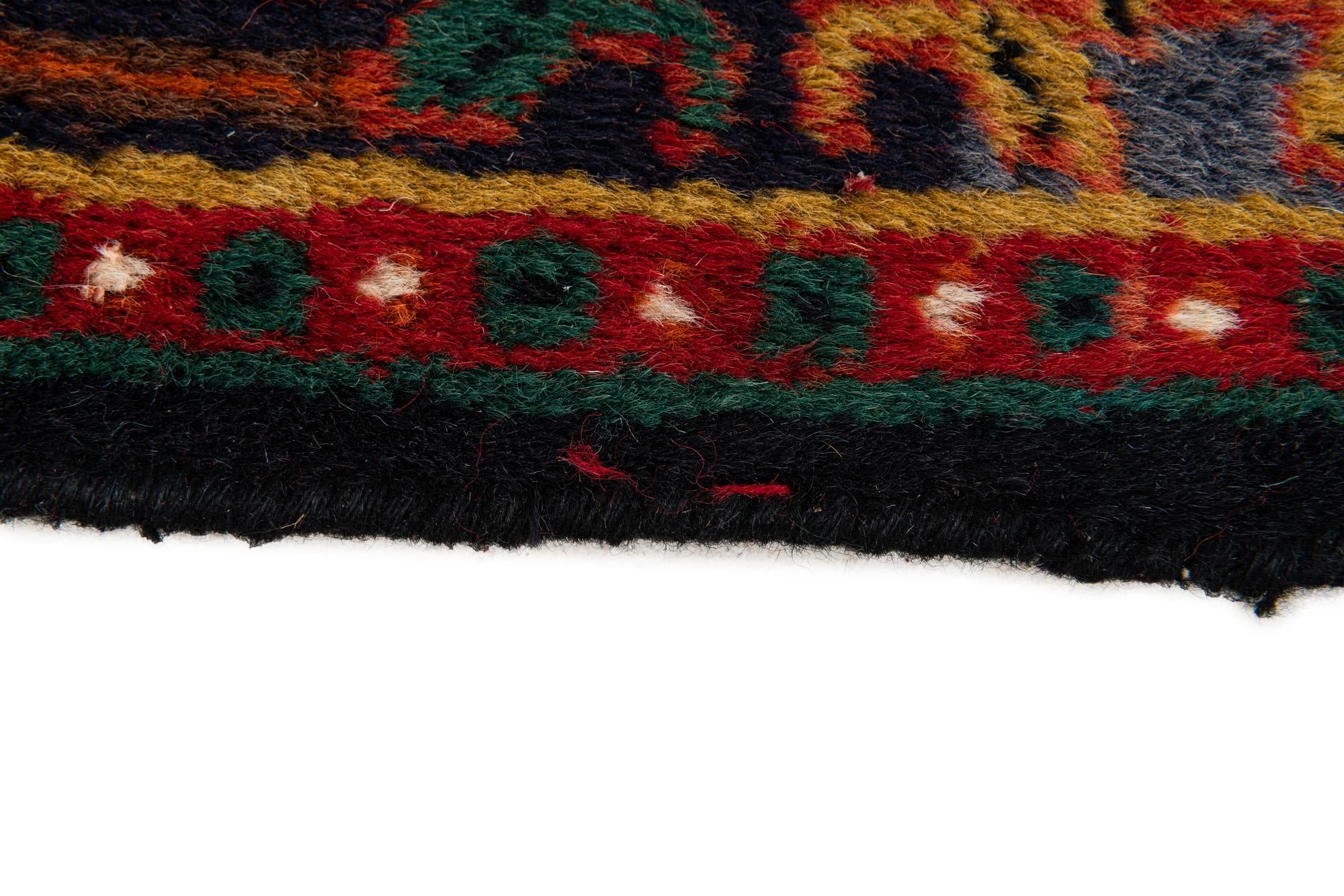 1' 11 x 2' 11 Hand Knotted Hamedan Wool Rug