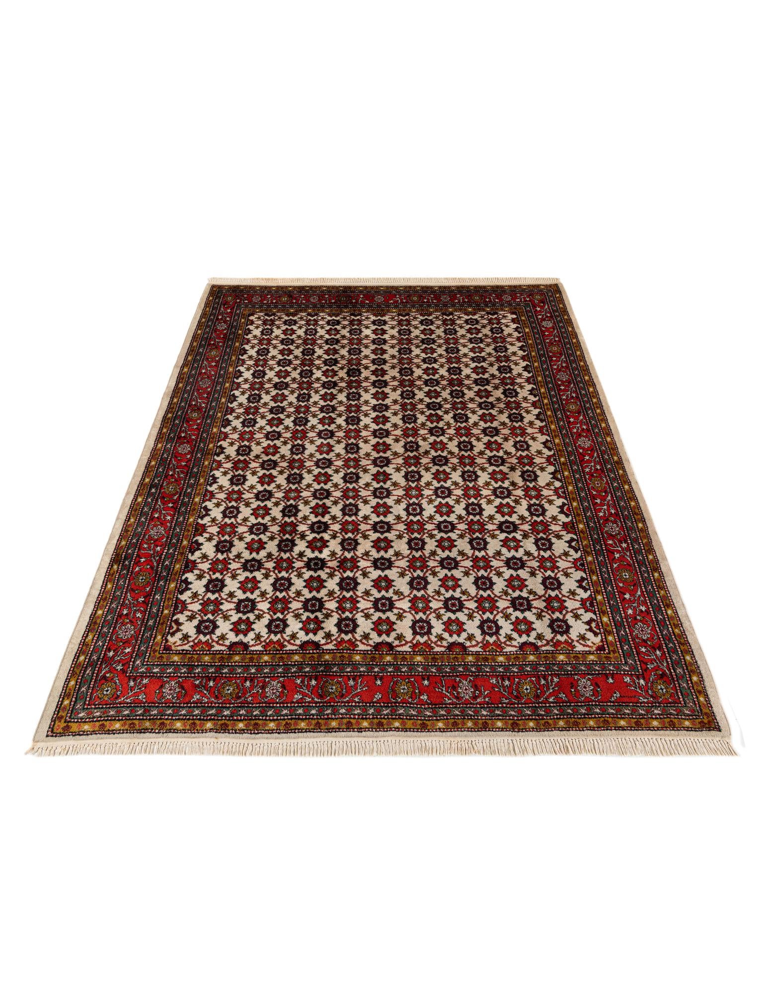 6' 8 x 9' Hand Knotted Hamedan Wool Rug