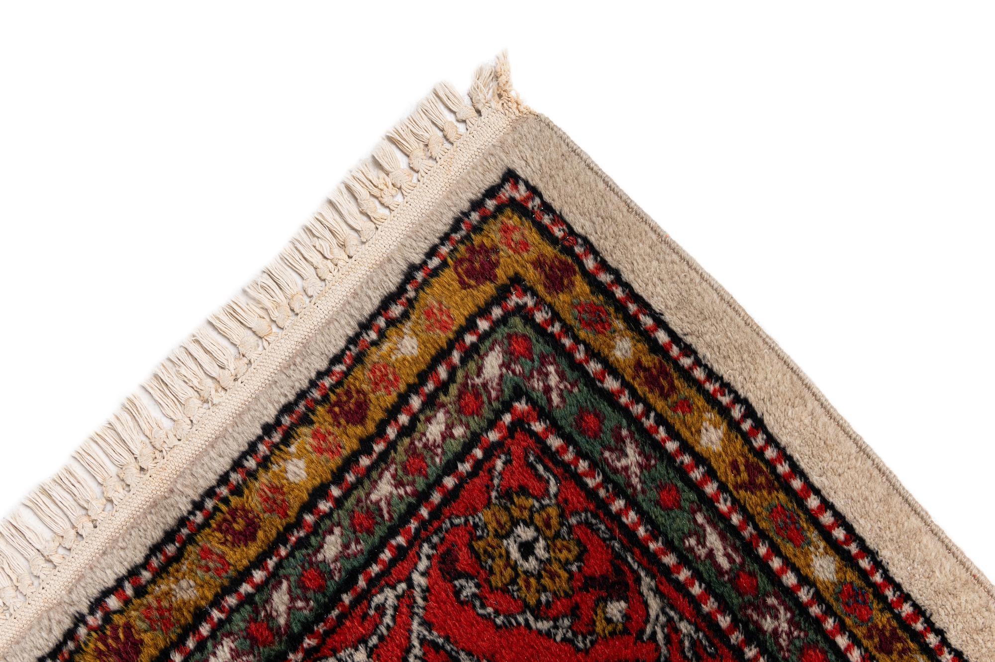6' 8 x 9' Hand Knotted Hamedan Wool Rug