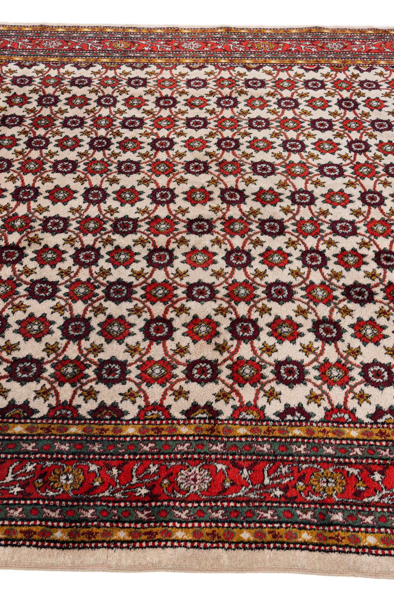 6' 8 x 9' Hand Knotted Hamedan Wool Rug