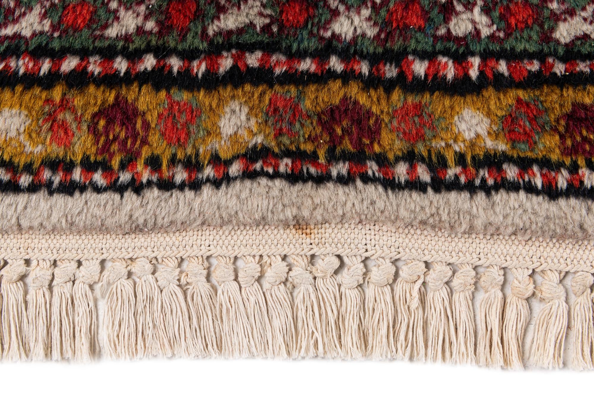 6' 8 x 9' Hand Knotted Hamedan Wool Rug