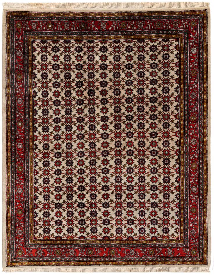 Detail image of 6' 8 x 9' Hand Knotted Hamedan Wool Rug