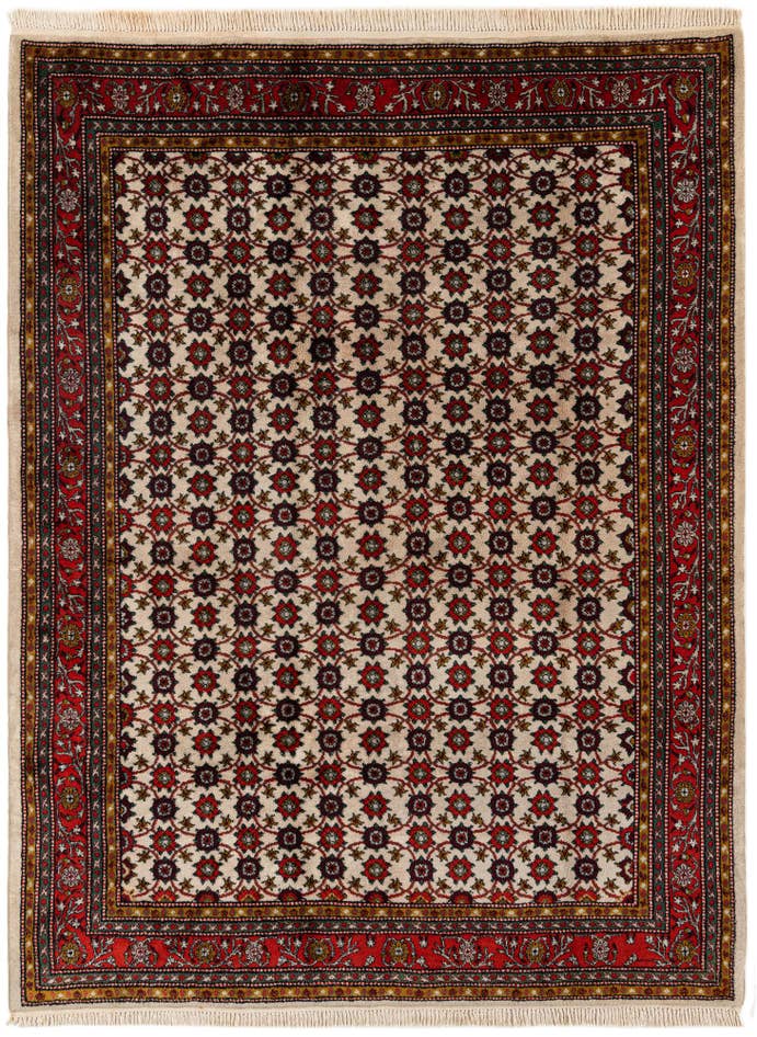 Detail image of 6' 8 x 9' Hand Knotted Hamedan Wool Rug