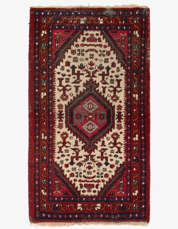 3' 1 x 5' 5 Hand Knotted Hamedan Wool Rug