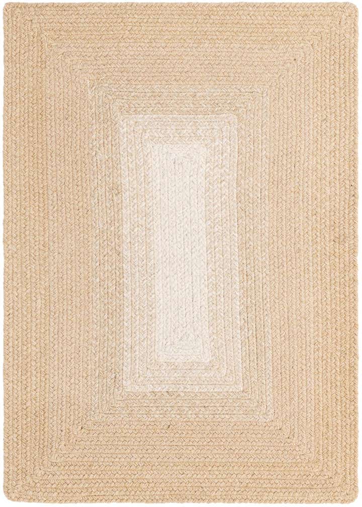 2' x 3' 1 Handmade Hand Braided Wool Rug