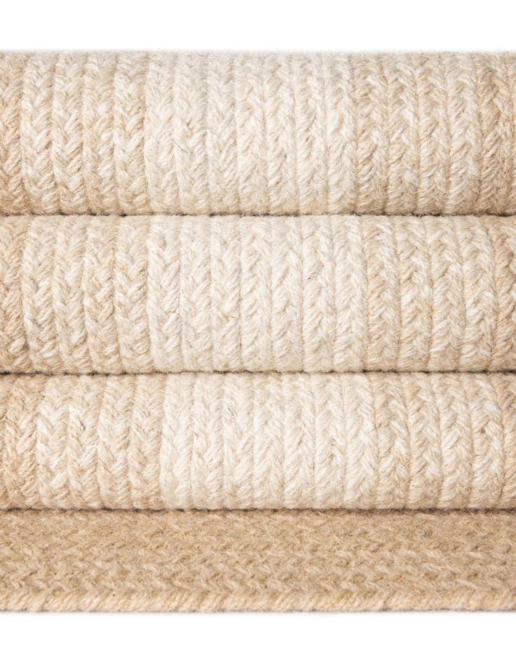 Detail image of 5' 1 x 8'  Hand Hand Braided Wool Rug
