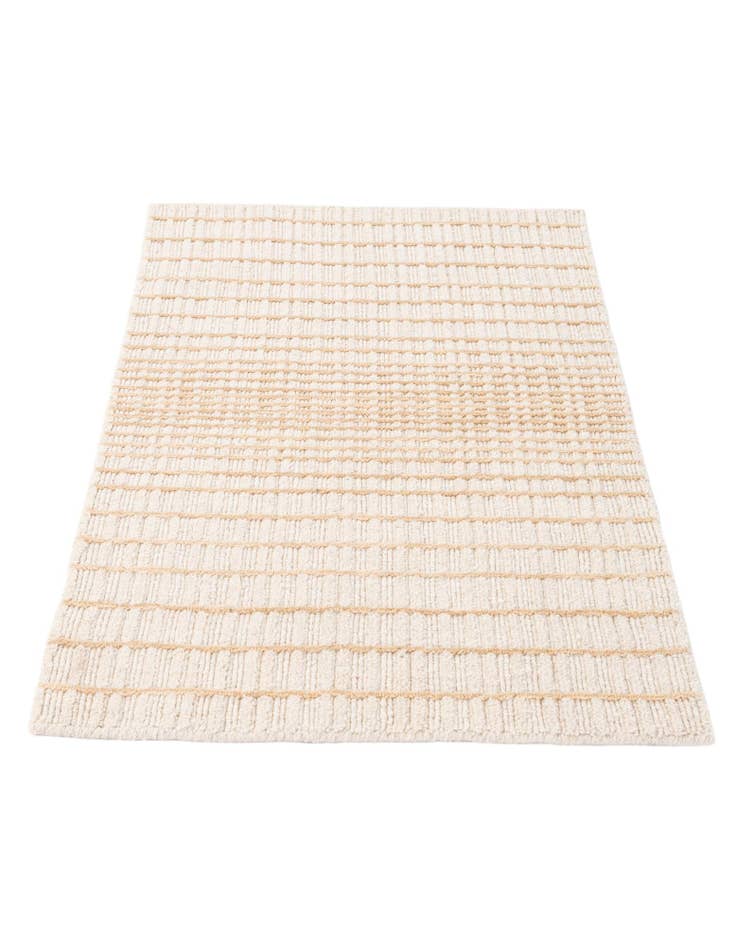 Detail image of 2' 1 x 3' 2  Hand Woven Hand Woven Chindi Cotton Wool Rug