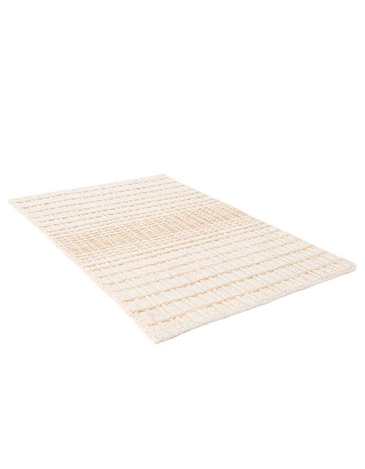 Detail image of 2' 1 x 3' 2  Hand Woven Hand Woven Chindi Cotton Wool Rug