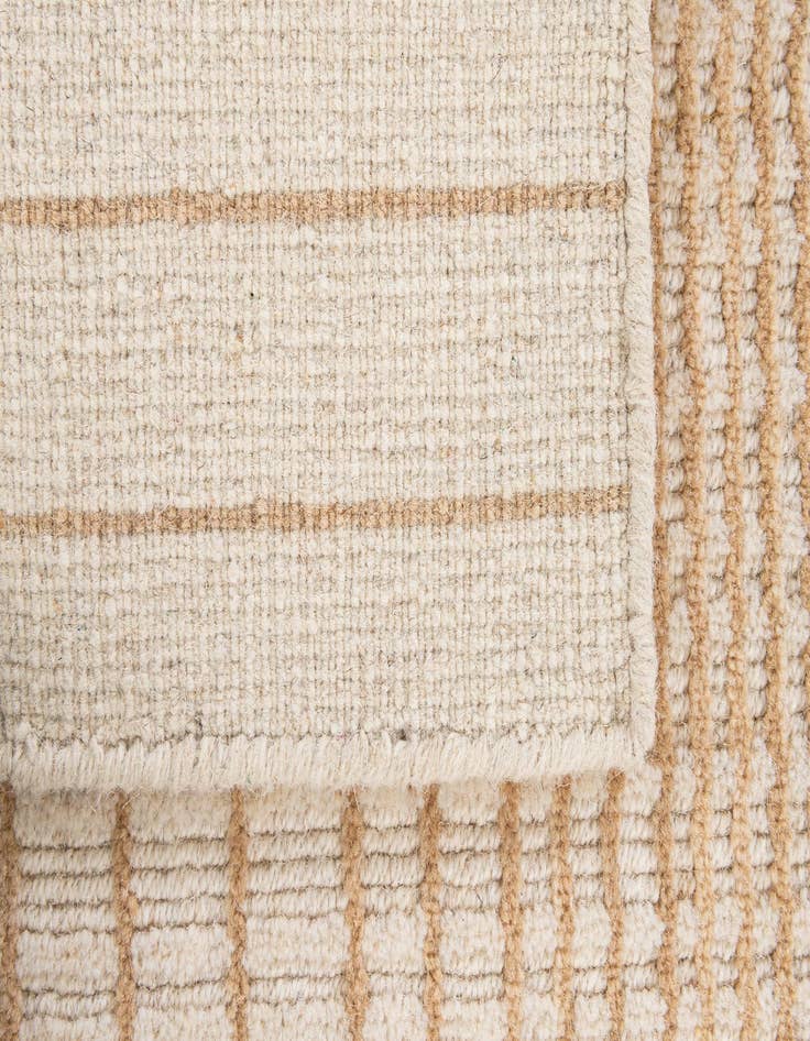 Detail image of 2' 1 x 3' 2  Hand Woven Hand Woven Chindi Cotton Wool Rug