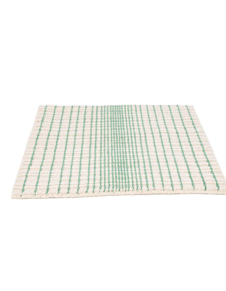 Detail image of 2' 2 x 3' 2  Hand Woven Hand Woven Chindi Cotton Wool Rug