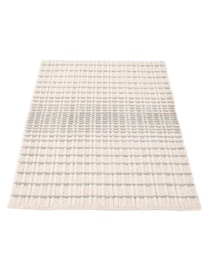 Detail image of 2' 1 x 3' 2  Hand Woven Hand Woven Chindi Cotton Wool Rug