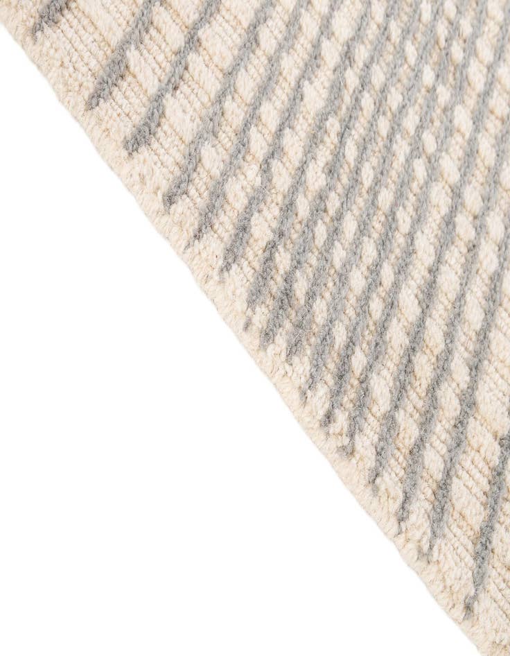 Detail image of 2' 1 x 3' 2  Hand Woven Hand Woven Chindi Cotton Wool Rug