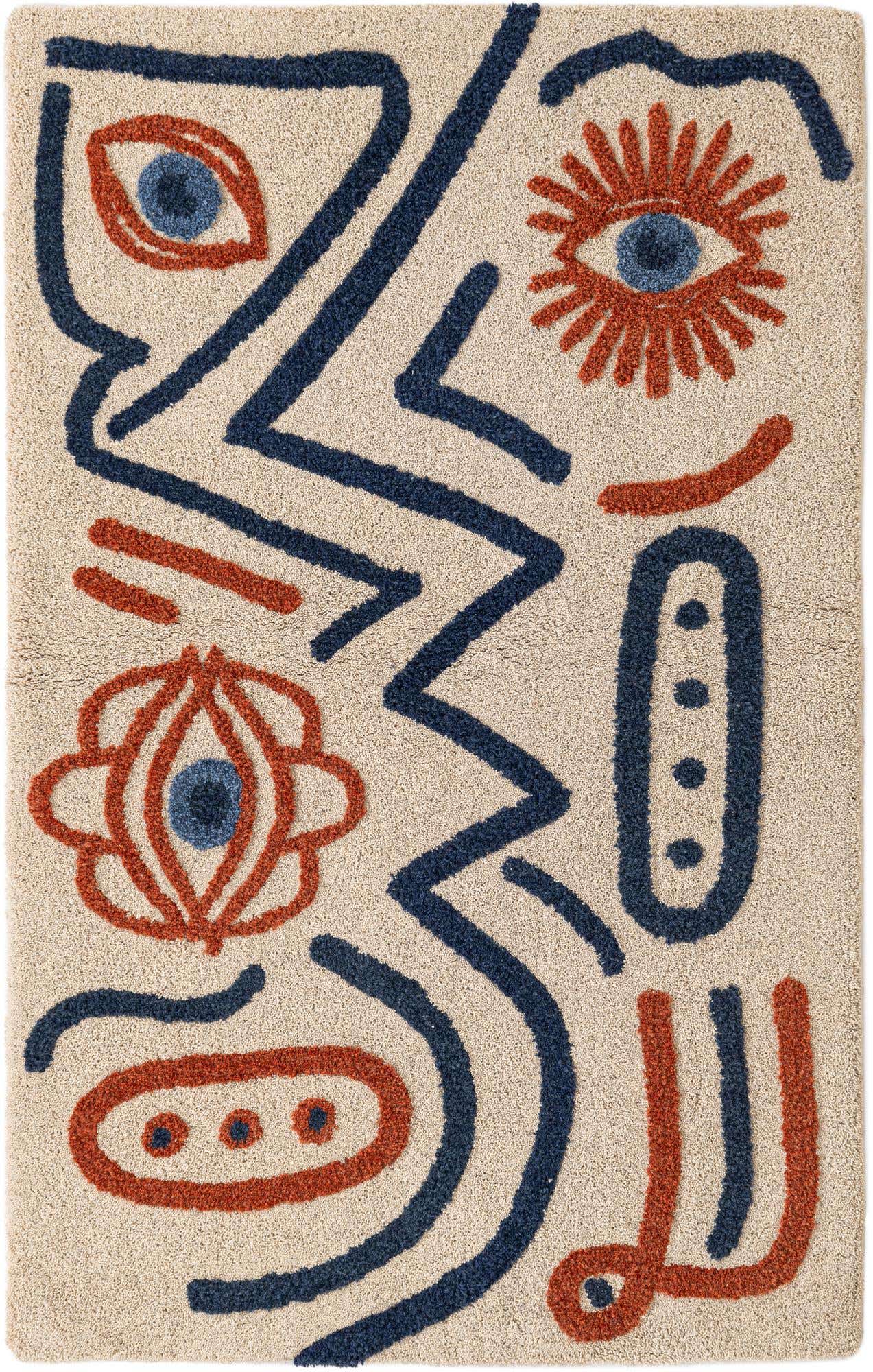 6' 1 x 9' Handtufted Wool Rug