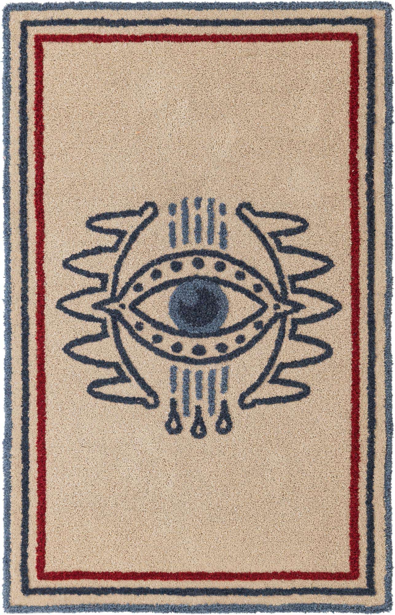 4' 1 x 6' 1 Handtufted Wool Rug