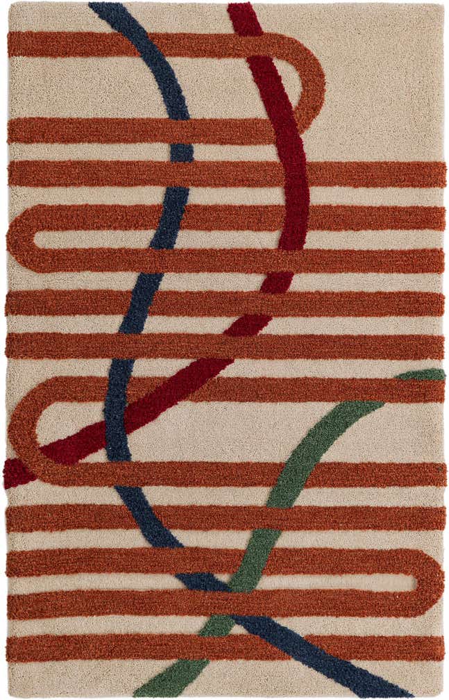 4' 1 x 6' 1 Handtufted Wool Rug