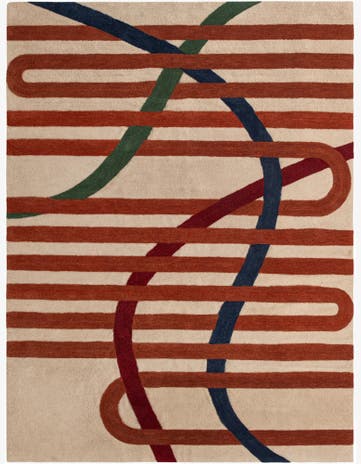 9' x 12' Handtufted Wool Rug