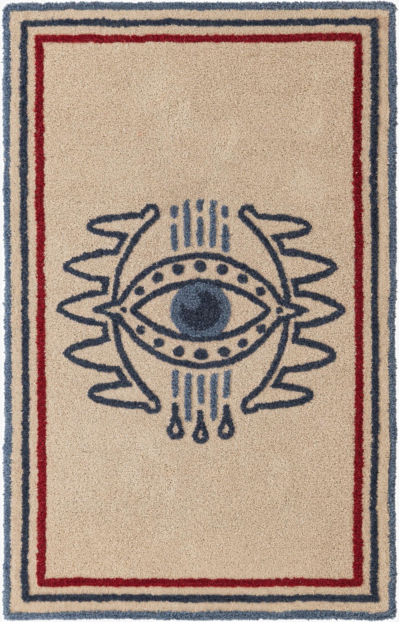 4' 1 x 6' 1 Handtufted Wool Rug