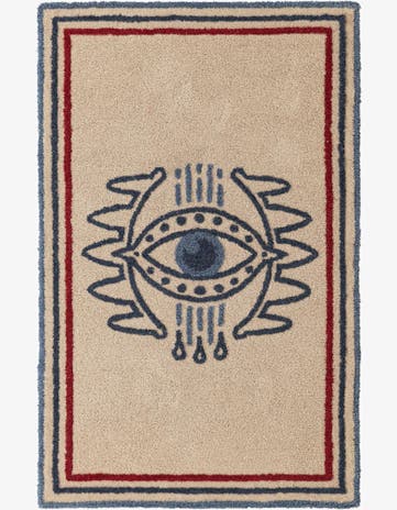 4' 1 x 6' 1 Handtufted Wool Rug