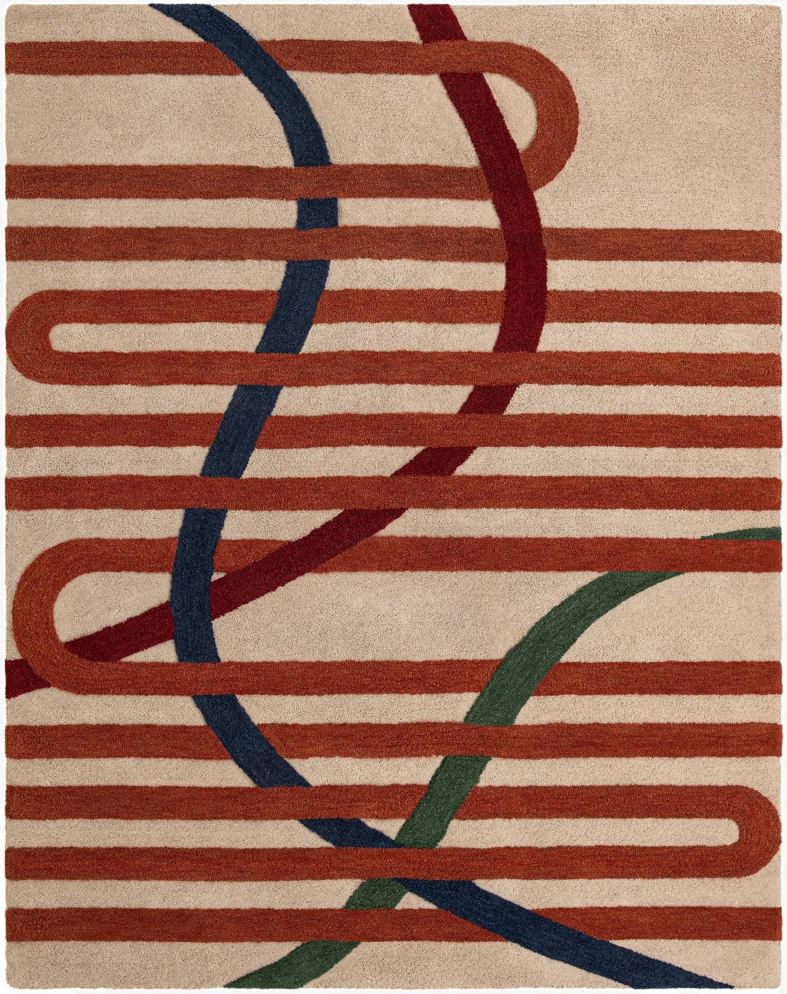 7' 10 x 10' Handtufted Wool Rug