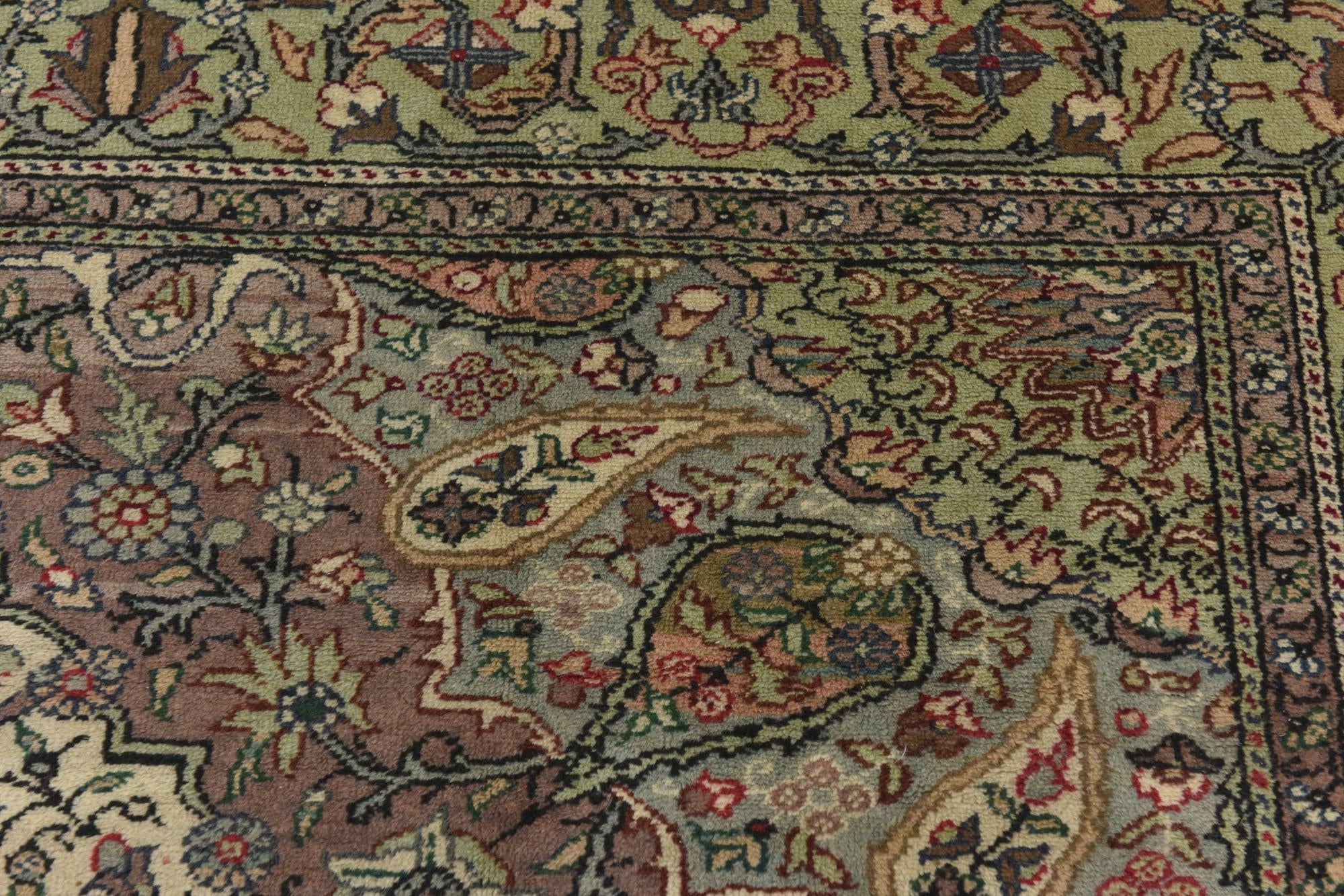 6' 6 x 10' 2 Hand Knotted Hereke Wool Rug
