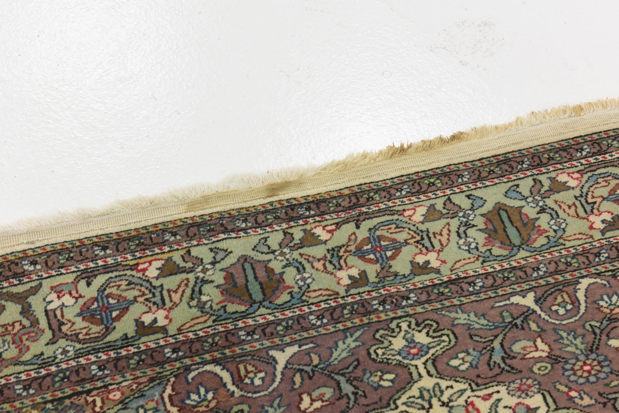 6' 6 x 10' 2 Hand Knotted Hereke Wool Rug