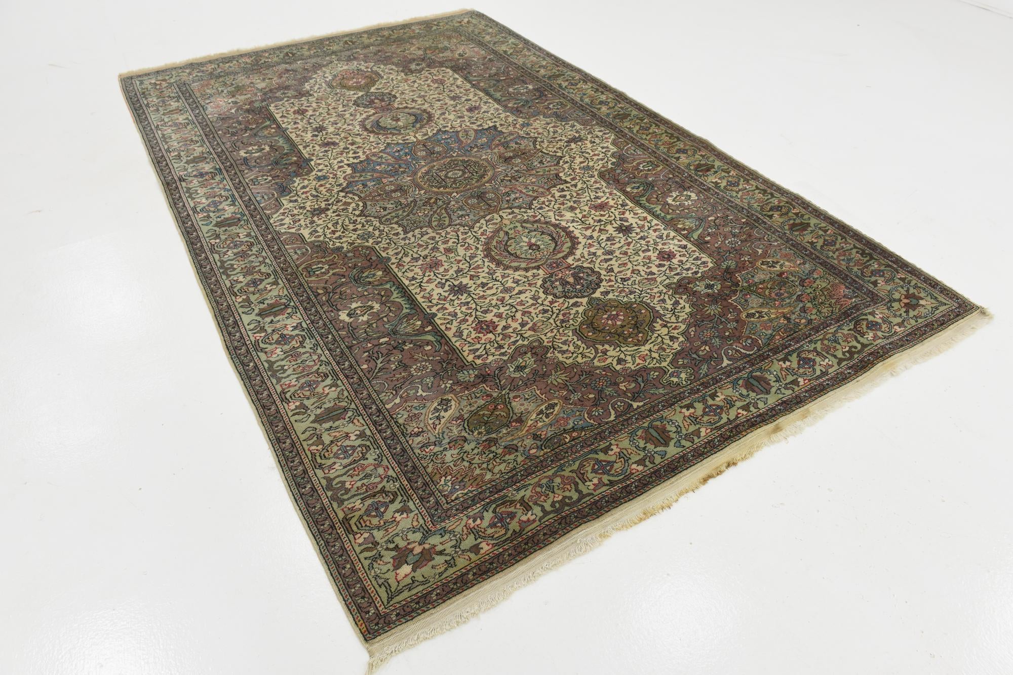 6' 6 x 10' 2 Hand Knotted Hereke Wool Rug