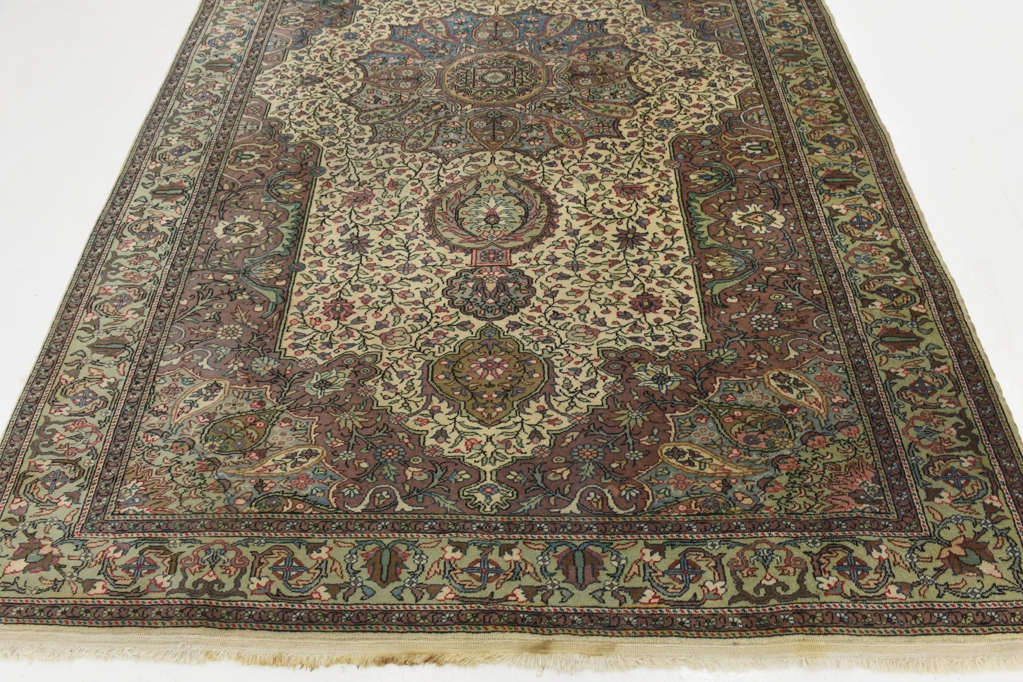 6' 6 x 10' 2 Hand Knotted Hereke Wool Rug