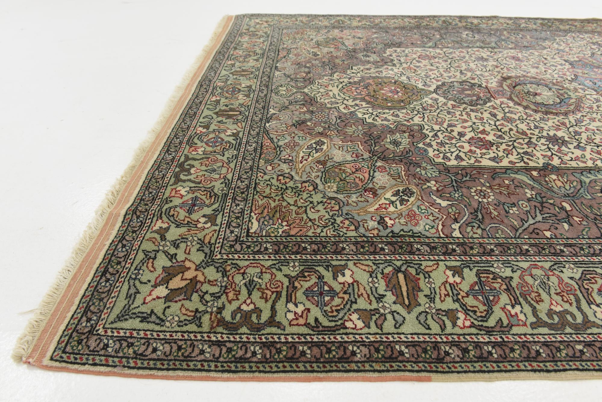 6' 6 x 10' 2 Hand Knotted Hereke Wool Rug