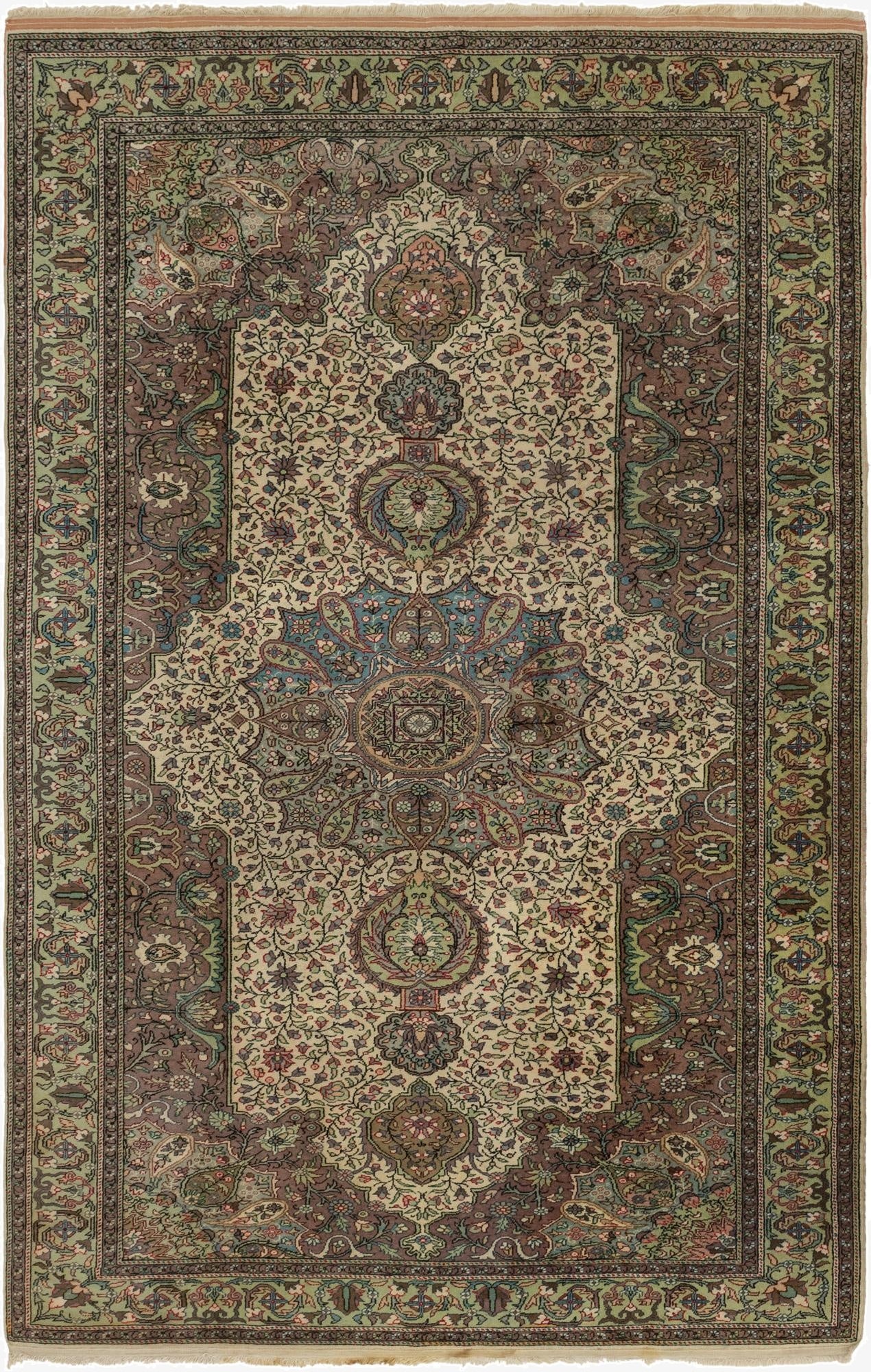 6' 6 x 10' 2  Hand Knotted Hereke Wool Rug