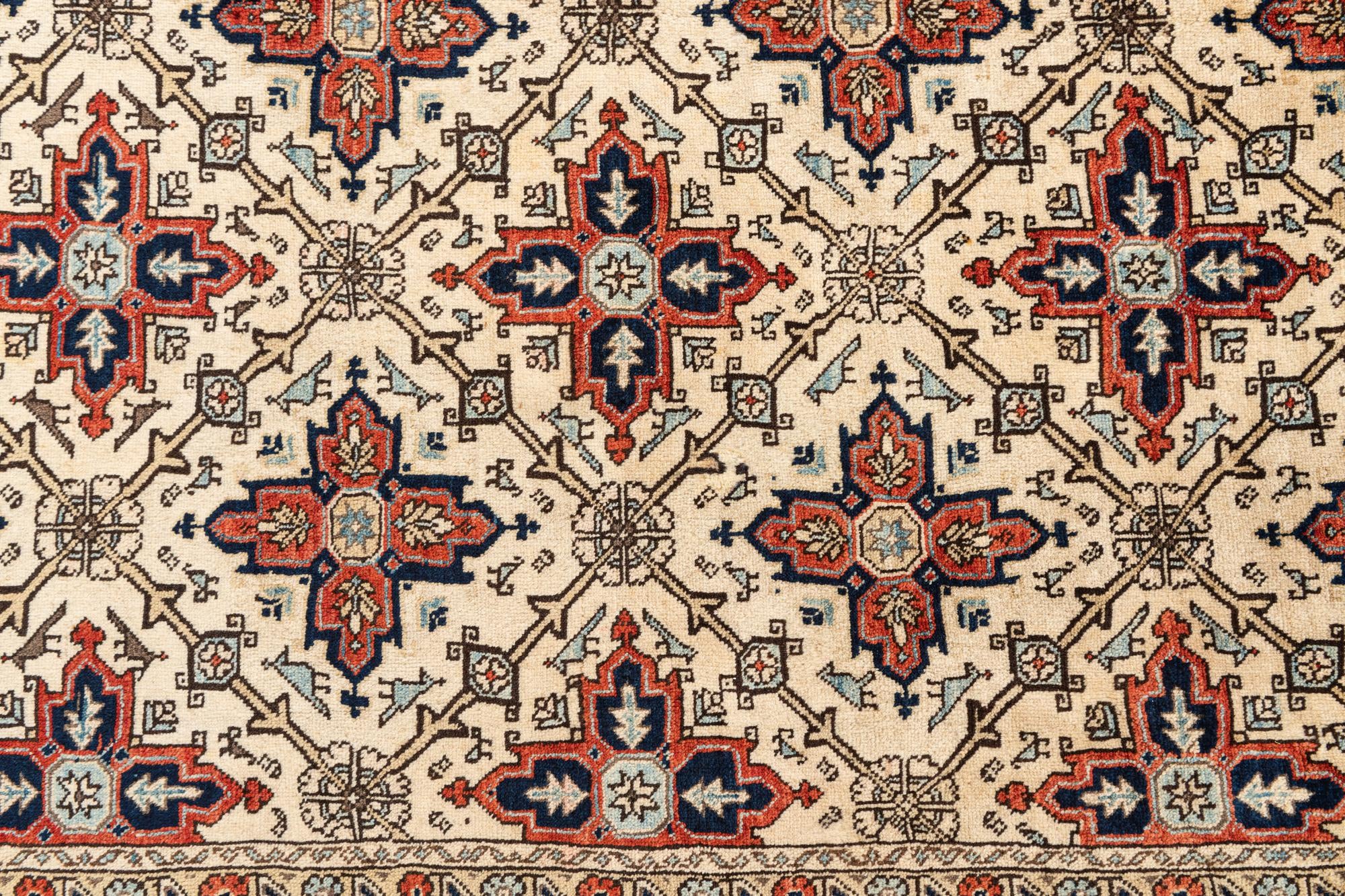 6' 5 x 8' 1 Hand Knotted Heriz Persian Rug