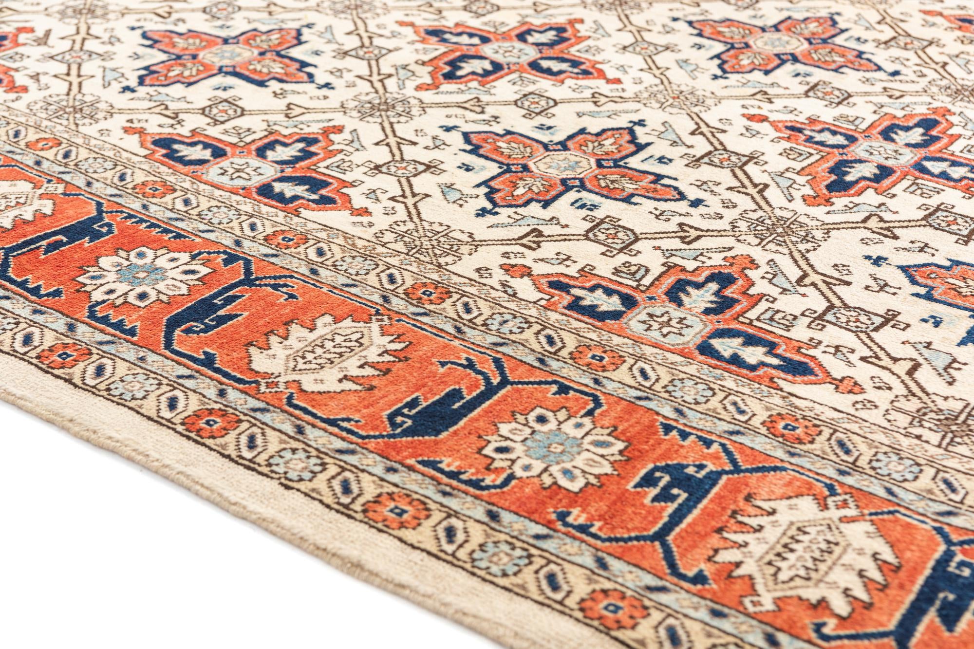 6' 5 x 8' 1 Hand Knotted Heriz Persian Rug