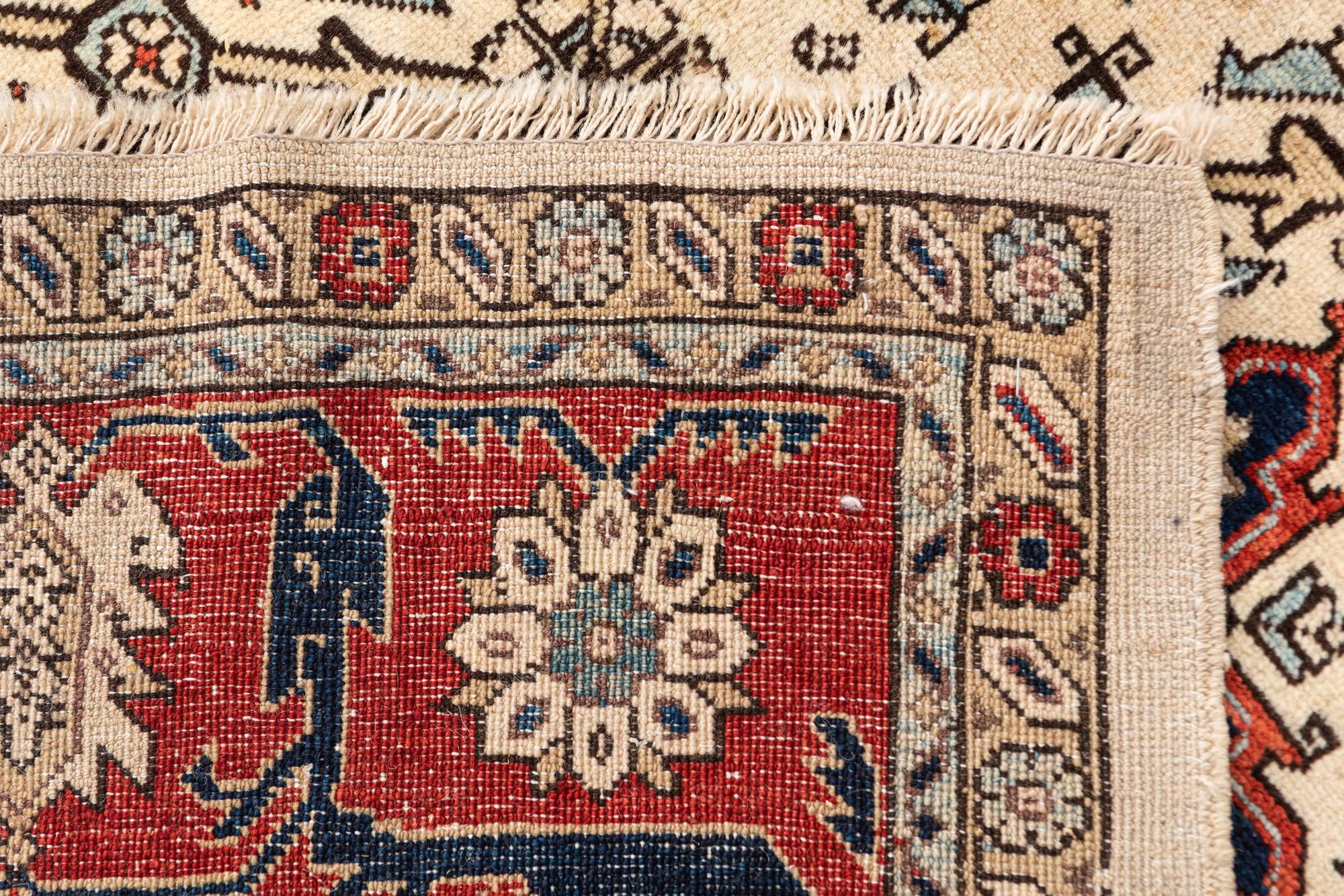 6' 5 x 8' 1 Hand Knotted Heriz Persian Rug