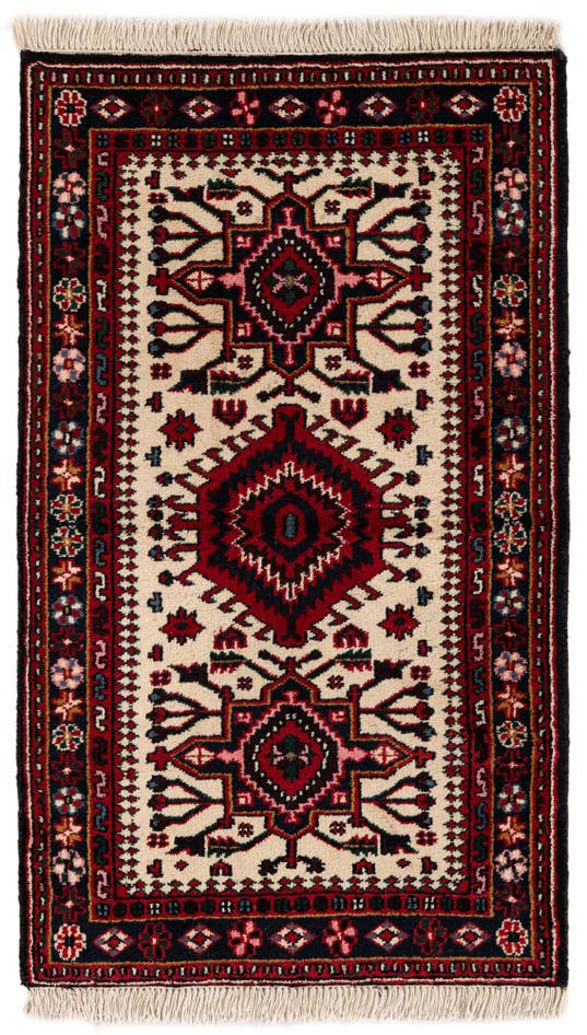 Detail image of 3' 1 x 5' 2 Hand Knotted Heriz Wool Rug