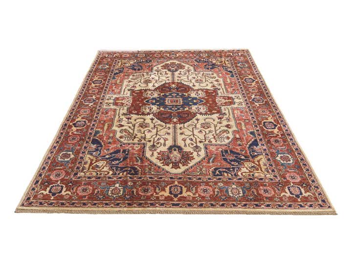 6' 8 x 9' 10 Hand Knotted Heriz Rug