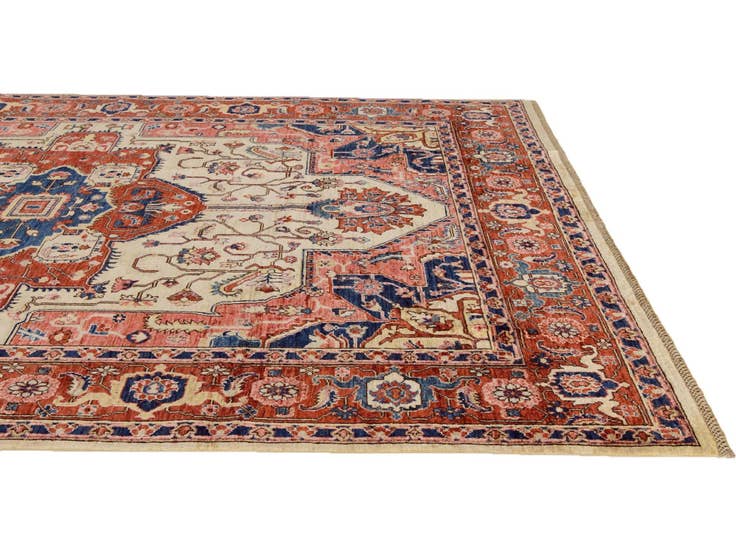 Detail image of 6' 8 x 9' 10 Hand Knotted Heriz Rug