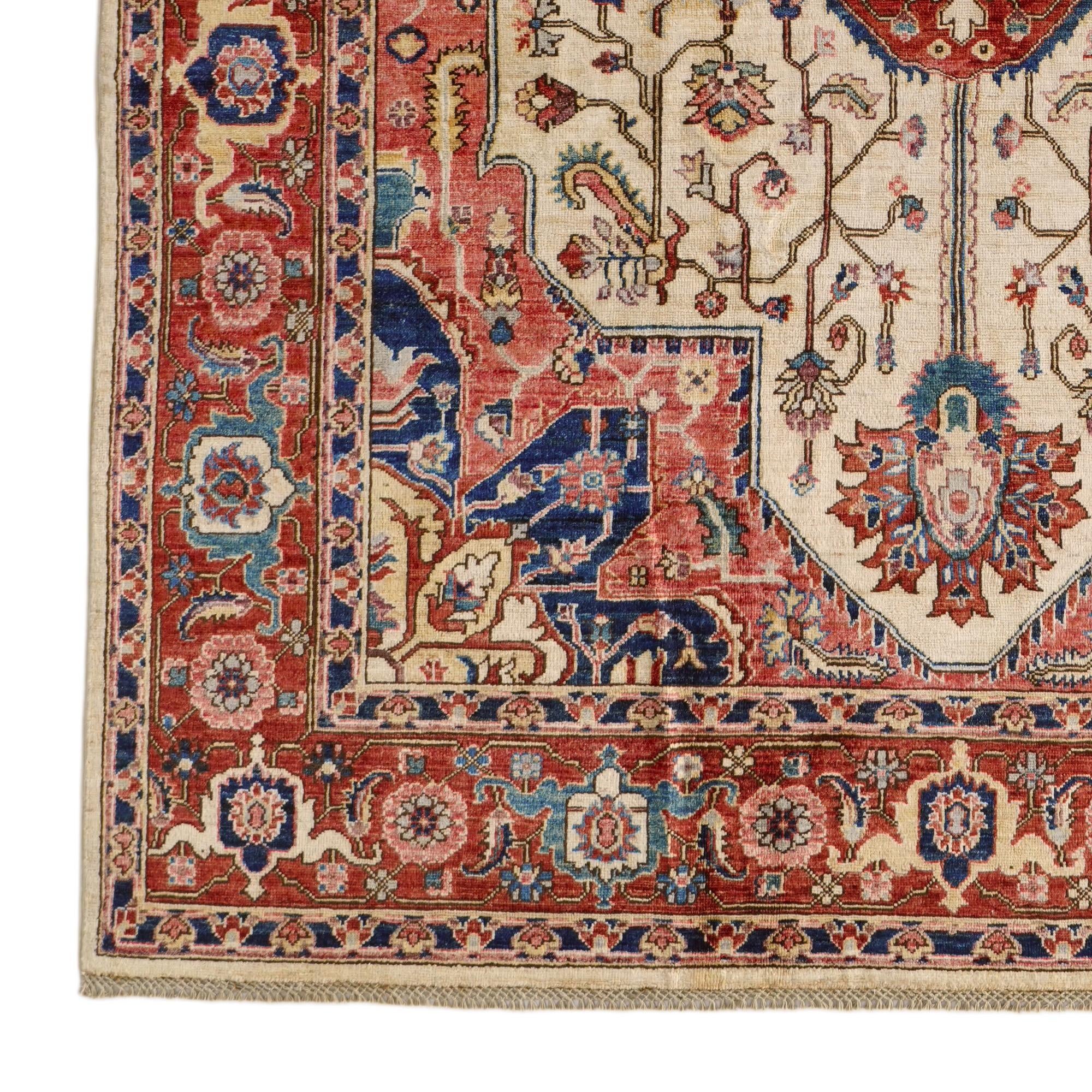 6' 8 x 9' 10 Hand Knotted Heriz Rug