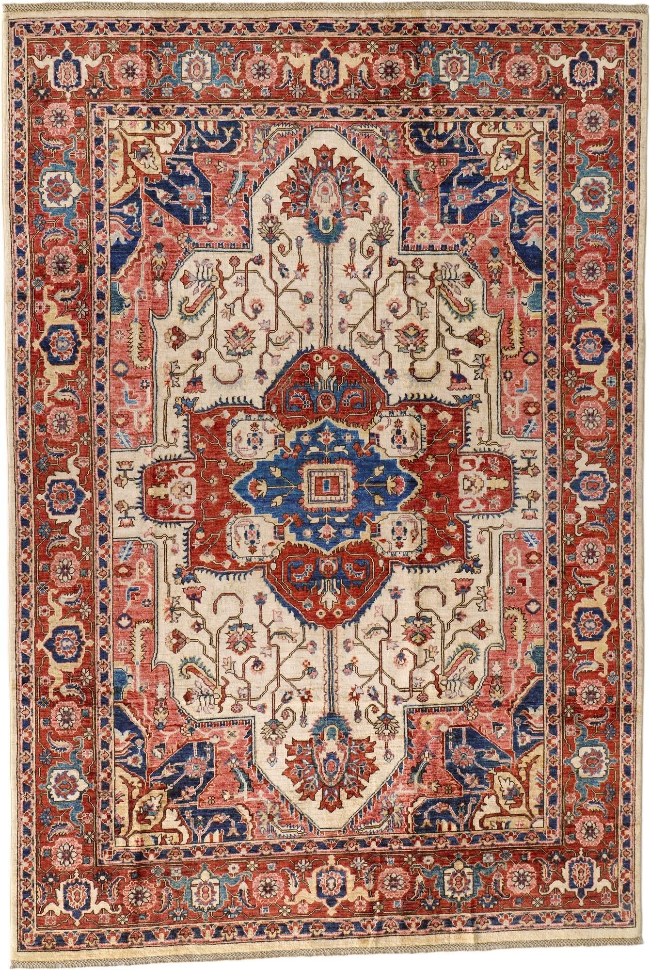 6' 8 x 9' 10 Hand Knotted Heriz Rug