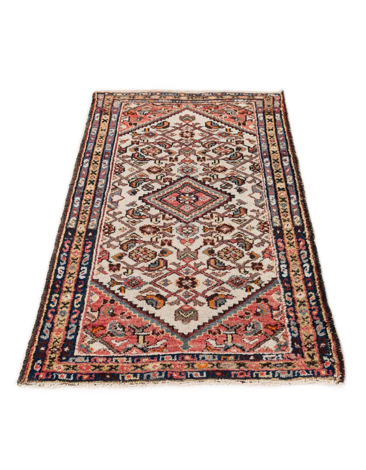Detail image of 2' 4 x 3' 11 Hand Knotted Hossainabad Wool Rug