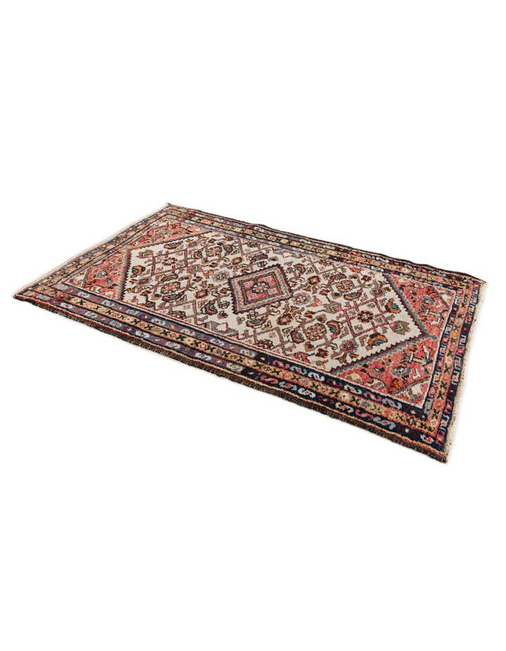2' 4 x 3' 11 Hand Knotted Hossainabad Wool Rug