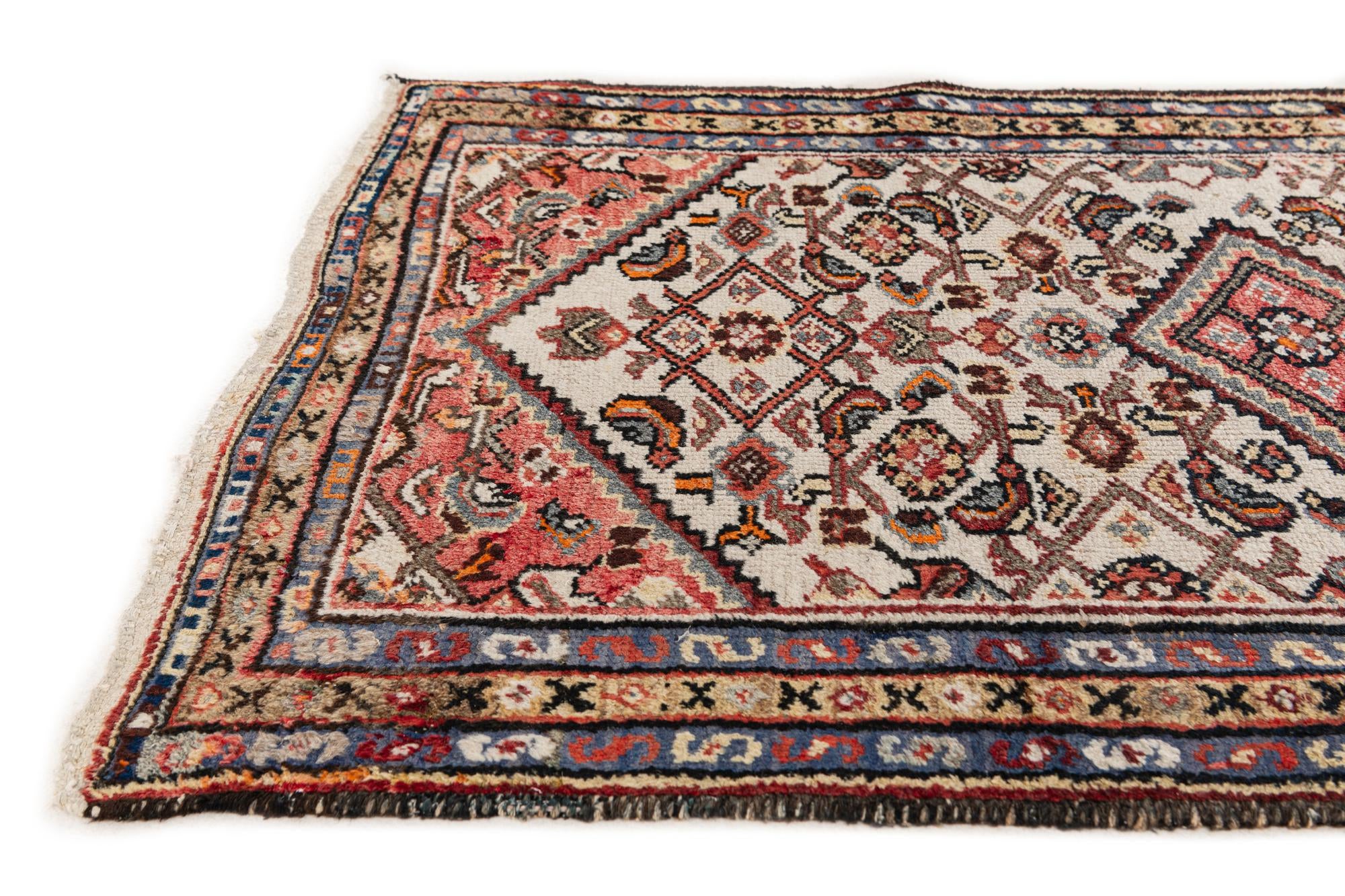 2' 4 x 3' 11 Hand Knotted Hossainabad Wool Rug