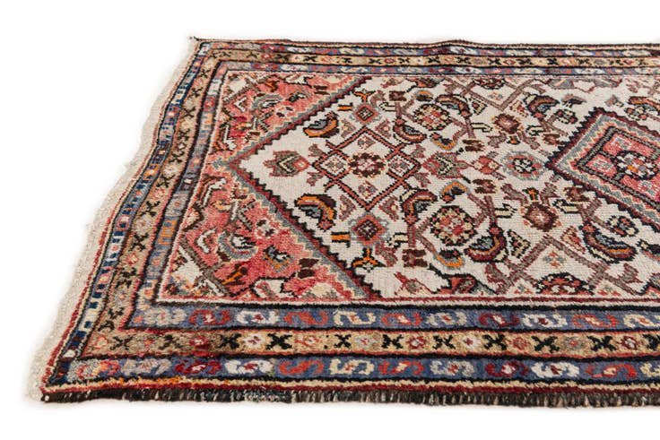 Detail image of 2' 4 x 3' 11 Hand Knotted Hossainabad Wool Rug